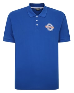 Bigdude LA Embroidered Polo Shirt Royal Blue